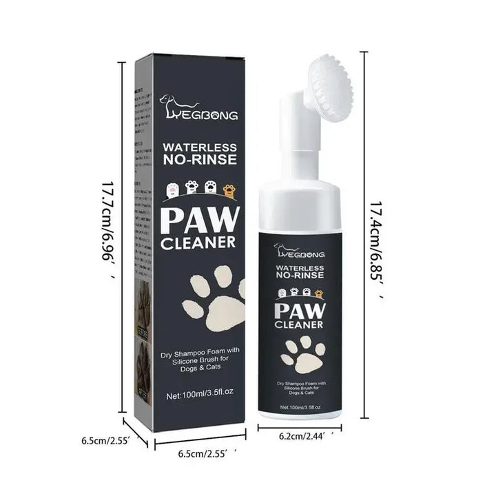 PawTopia™ Foam – Waterless Dog &amp; Cat Paw Cleaner with Brush