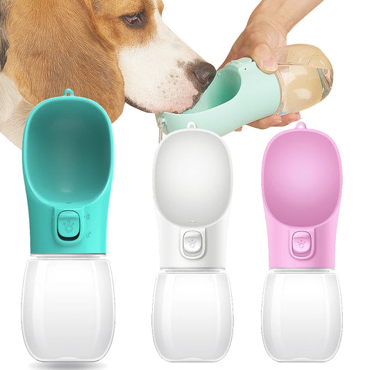 PawTopia™ Portable Dog Water Bottle – Leakproof Travel Drinking Bowl for Dogs & Cats