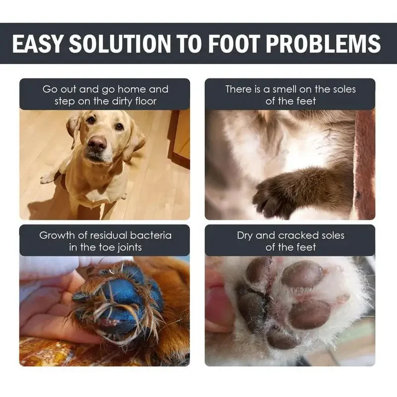 PawTopia™ Foam – Waterless Dog &amp; Cat Paw Cleaner with Brush