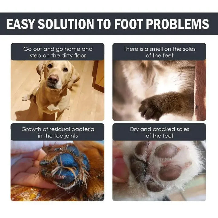 PawTopia™ Foam – Waterless Dog &amp; Cat Paw Cleaner with Brush