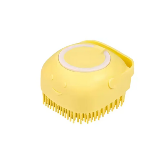 PawTopia™ Silicone Pet Bath Brush – Gentle Grooming & Shampoo Massage for Dogs & Cats
